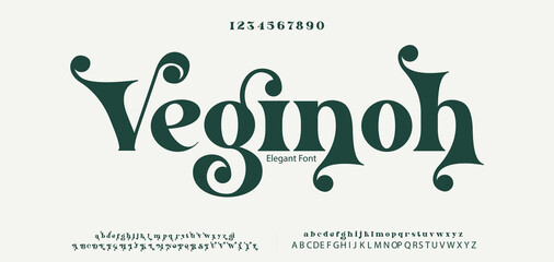 Luxury alphabet letters font. Typography elegant wedding classic lettering serif fonts decorative vintage retro concept.