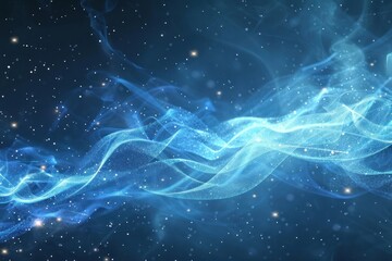 Digital blue smokes wave and light abstract background accessories accessory astronomy.
