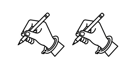 Two hands holding pencils illustrating writing or drawing concepts