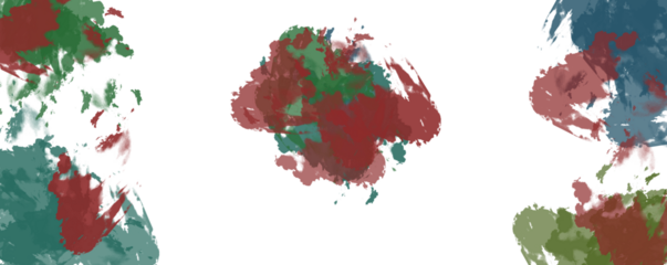 Abstract geometric blurry shapes collage vivid colorful dynamic design isolated on transparent background