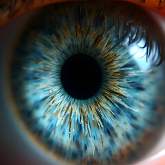 Human Eye Iris Close-Up