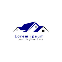 Modern Real Estate House and City Building Logo Design - Property Management Vector Icon