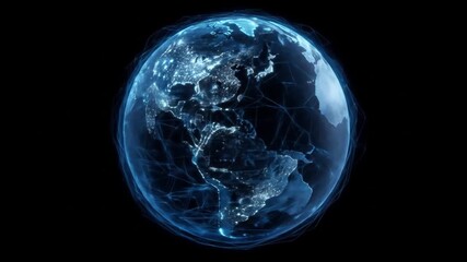 Abstract digital earth globe data connections and global communication - Powered by Adobe