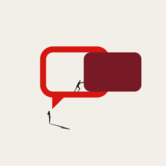 A powerful illustration of a man cutting off a woman speech in a meeting, symbolizing gender inequality, workplace discrimination, and the manterrupting concept