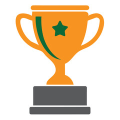 gold cup isolated on white