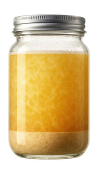 Liquid yeast culture with a cloudy suspension and sediment settled at the bottom.