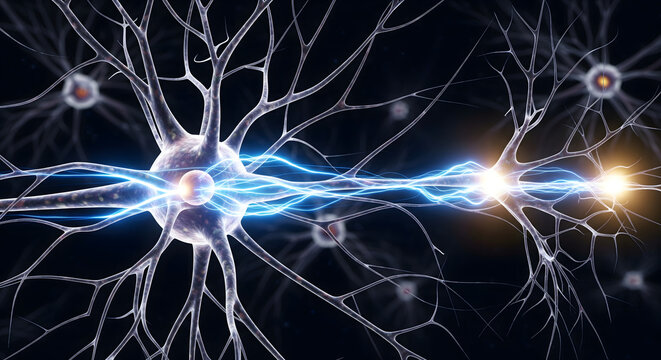 Electrical Impulses Between Connected Neurons