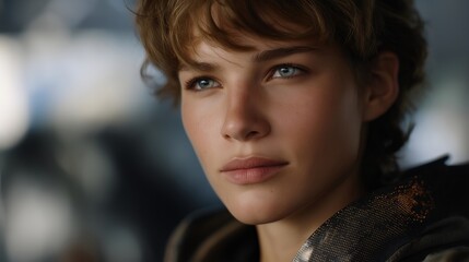 Close-up of AI-powered turbines with holographic control interfaces, emotion of focus and technological advancement visible, representing digital energy monitoring, predictive maintenance, and