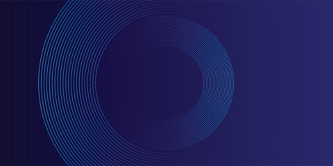 Abstract glowing geometric lines on dark background. Elegant shiny blue rounded lines pattern. Modern futuristic graphic. Suit for poster, banner, brochure, modern