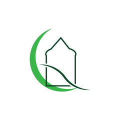  Mosque icon design vector template for banner ,poster ,social media post,T shirt and app logo.