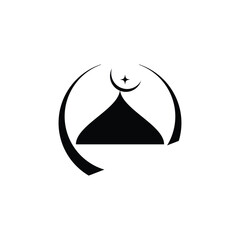  Mosque icon design vector template for banner ,poster ,social media post,T shirt and app logo.