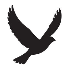 Flying birds silhouettes on white background. Vector illustration. isolated bird flying. tattoo design