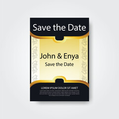 Creative Template Design for elegant and luxurious wedding invitations