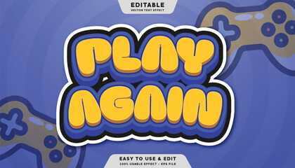 play again simple text effect