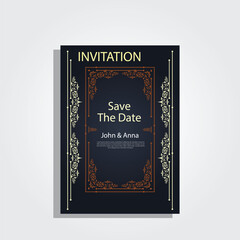 Creative Template Design for elegant and luxurious wedding invitations