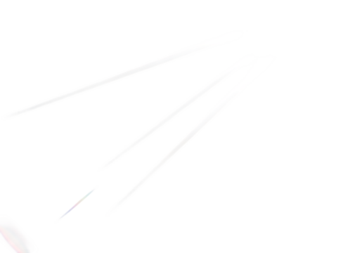 Abstract light streaks emanating from a point of light on a dark background isolated on transparent background