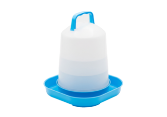 Blue Poultry Waterer with Handle and Wide Base