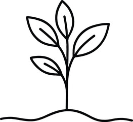 Obraz premium Depicting new life as a plant growing in soil to communicate growth concepts and symbolise ecology