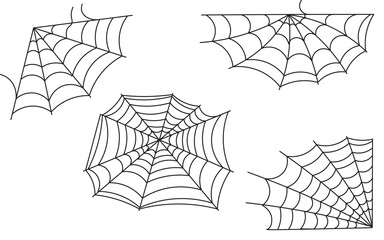 Ethereal spider web with dewdrops mystical spooky transparent overlay for halloween and fantasy designs isolated on transparent background