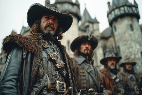Musketeers defending the Bastille in historic showdown during battles in France