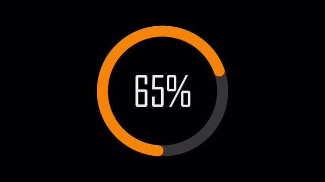 Orange round loading page video design

