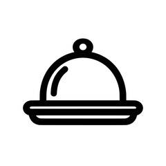 Obraz premium The illustration features a service bell line icon in modern flat black trendy style suitable for web and app in .eps