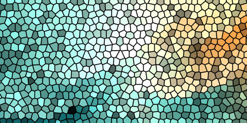 A seamless blue fishing net texture background with a geometric circle pattern and colorful light vector illustration is a vibrant wallpaper design element