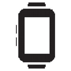 smart watch pixel icon, 8-bit. Vector illustration on a white background.