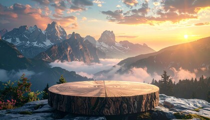 sunset in the mountains