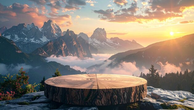 sunset in the mountains