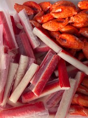 red and green beans, vegetable, food, red, fish, pink, market, stack, white
