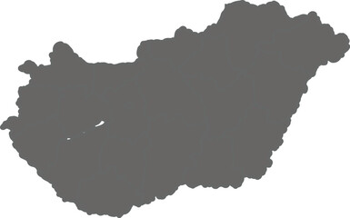 Fototapeta premium Georgia - outline map with counties