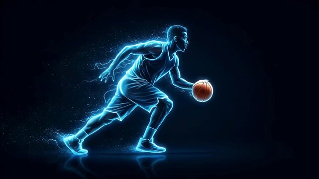 basketball player with ball