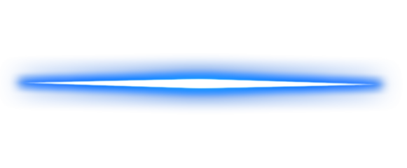 Neon blue laser light lines with horizontal glowing stripes and a speed effect. Bright blue neon rays and blurred laser beams isolated on a transparent background. Shiny electric design PNG 