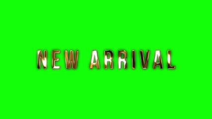 New Arrival Text Animation on Green Screen for Product Launches and Announcements. - Powered by Adobe