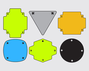 Vintage badge emblem logo frame border template ollection set bundle editable