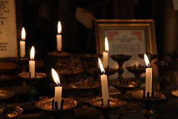 candles in church