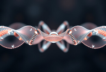 Abstract geometric shape with a complex structure and blurred background