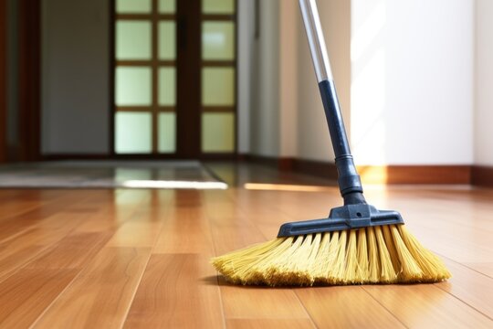 Broom cleaning floor brush.
