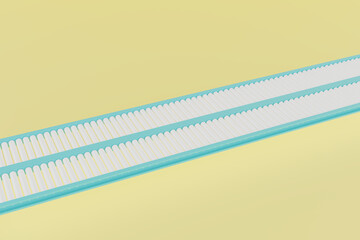 Conveyors line, industry business, Roller, 3D rendering