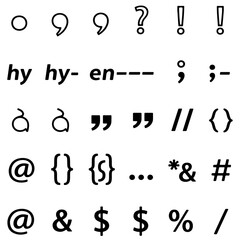 set of Mathematical & technological and communication icons representing and media sharing. email interface in a high-tech corporate setting, vector icons set for business and communication.	