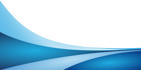 Abstract blue wave on white space