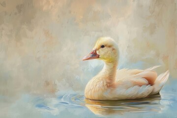 Obraz premium Close up on pale duck waterfowl animal goose.