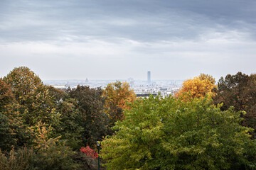 Obraz premium Dominant view from the Parc de Belleville in Paris
