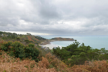 Magnifique paysage de mer sur la côte bretonne à Trébeurden - France