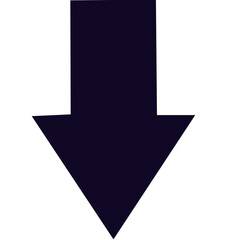 Fototapeta premium A 3D red arrow icon pointing down for a web download button isolated on a white background