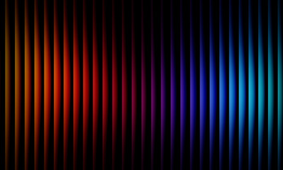 Vibrant gradient wave pattern with smooth red, purple, and blue light transitions creating futuristic abstract energy lines on dark background.