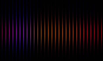 Vibrant gradient wave pattern with smooth red, purple, and blue light transitions creating futuristic abstract energy lines on dark background.