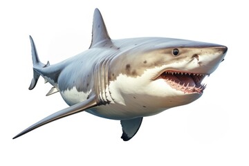 Fototapeta premium Shark animal fish white background.
