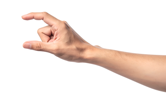 Hand gesture indicating a small size